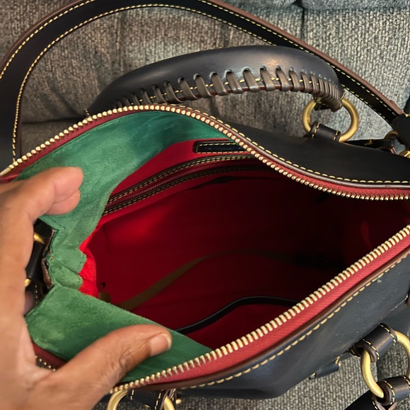 Dooney & Bourke Navy Florentine Satchel Handbag - Picture 5 of 8